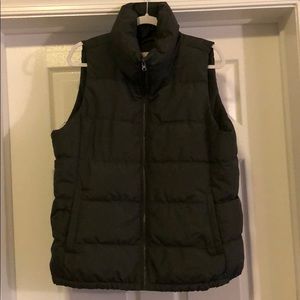 Fleece Lined Army Green Puffer Vest